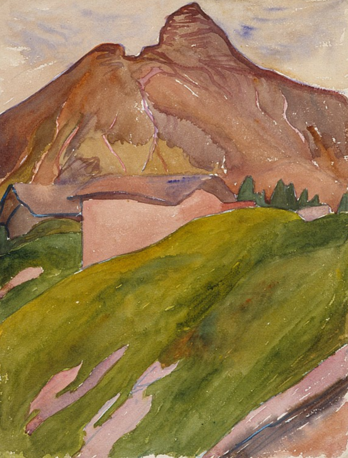 Giovanni Giacometti. Maison sur le col de Малоя