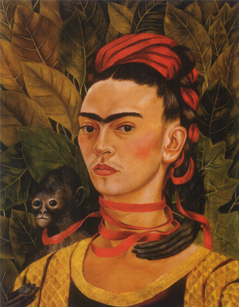 Frida Kahlo. Autorretrato con mono