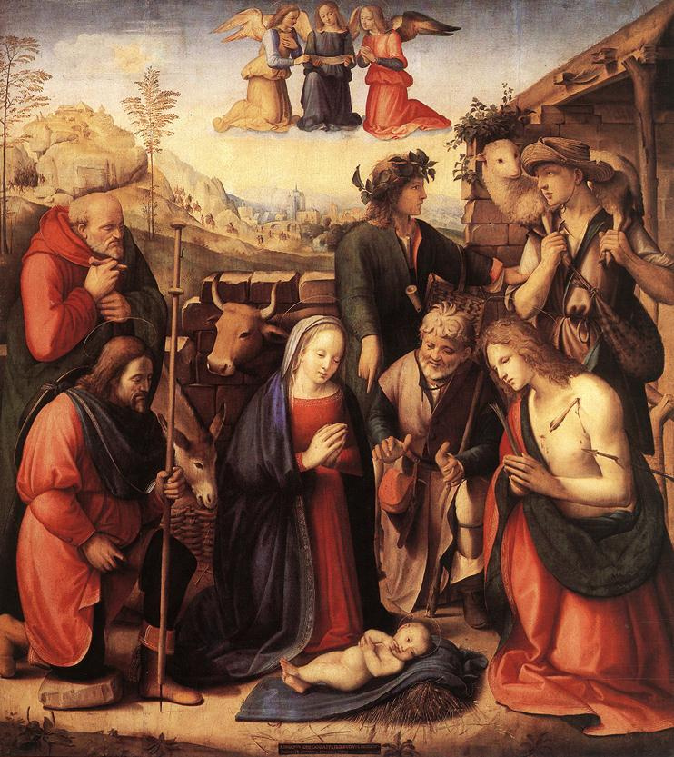 Domenico Girlandajo. The worship of the Infant Jesus