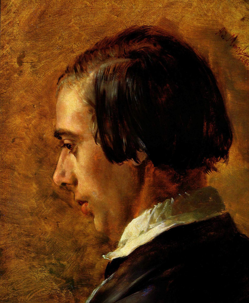 Адольф фон Менцель. Портрет брата художника Рихарда