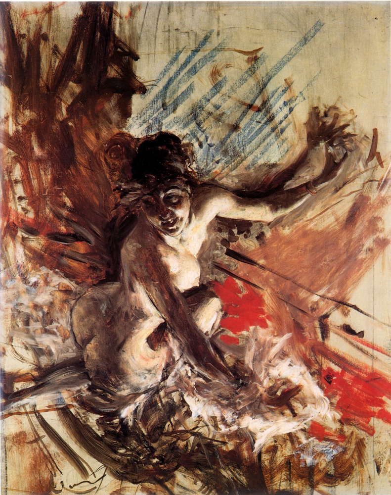 Giovanni Boldini. 德约瑟夫人（火灾中的女人）