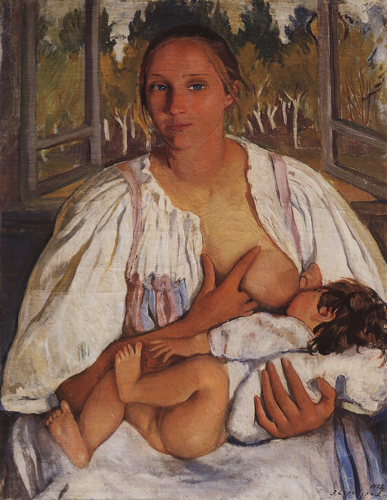 Zinaida Serebryakova. Enfermera con bebe