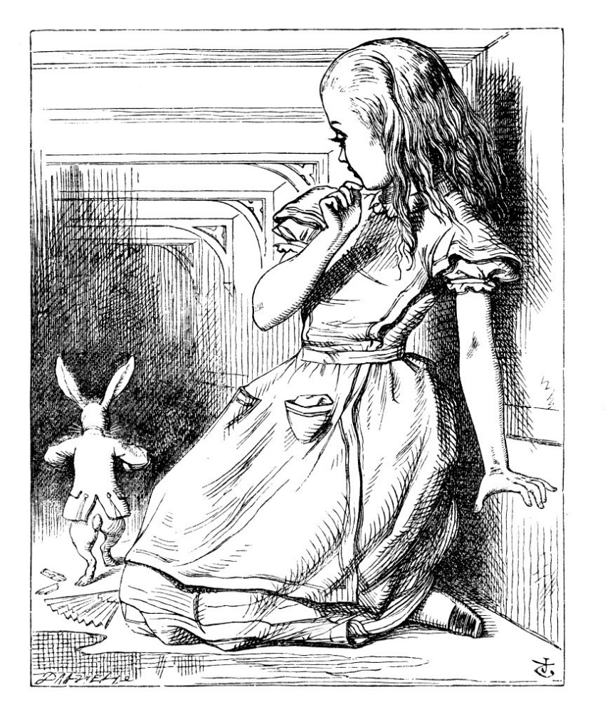 John Tenniel. Alice with the white rabbit