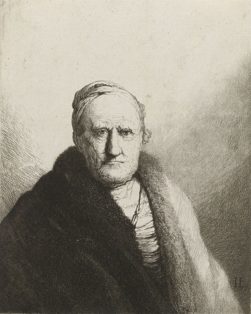 Jan Lievens. 肖像一个老绅士在一个毛皮大衣