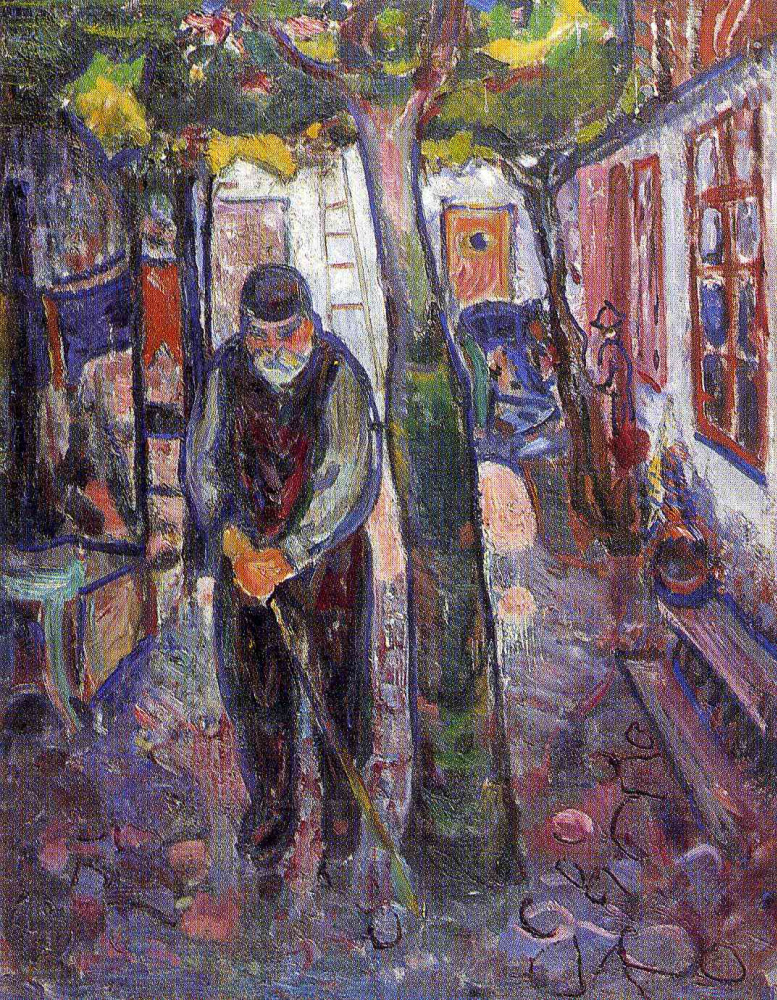 Edward Munch. The old man in Warnemunde