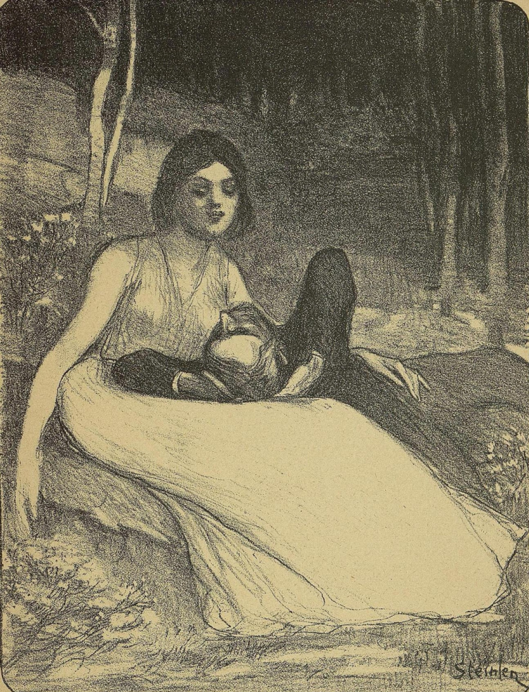 Theophile-Alexander Steinlen. To the song "She". Illustration to the book by P. Delmas, "Female songs"