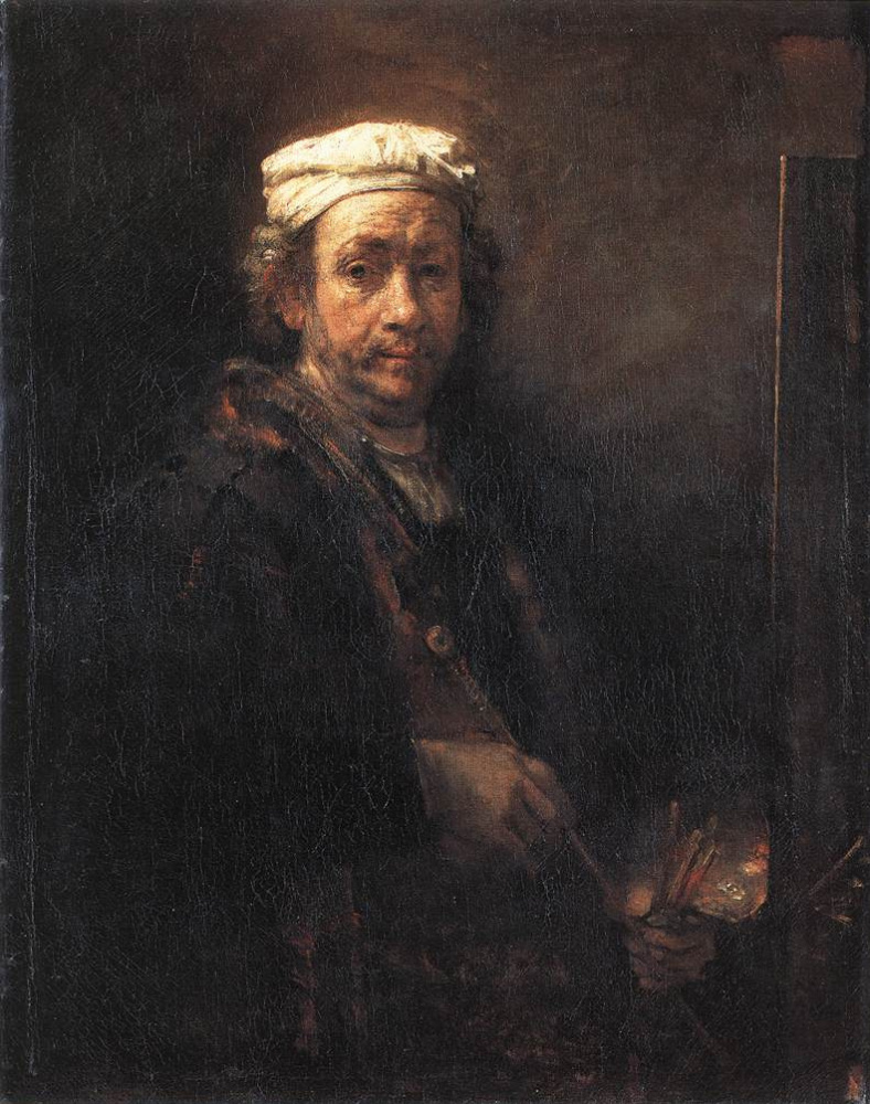 Rembrandt Harmenszoon van Rijn. Self-portrait at the easel