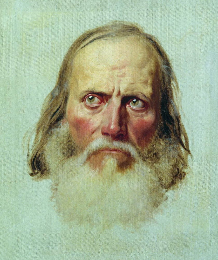 Fedor Andreevich Bronnikov. The head of an old man. Sketch