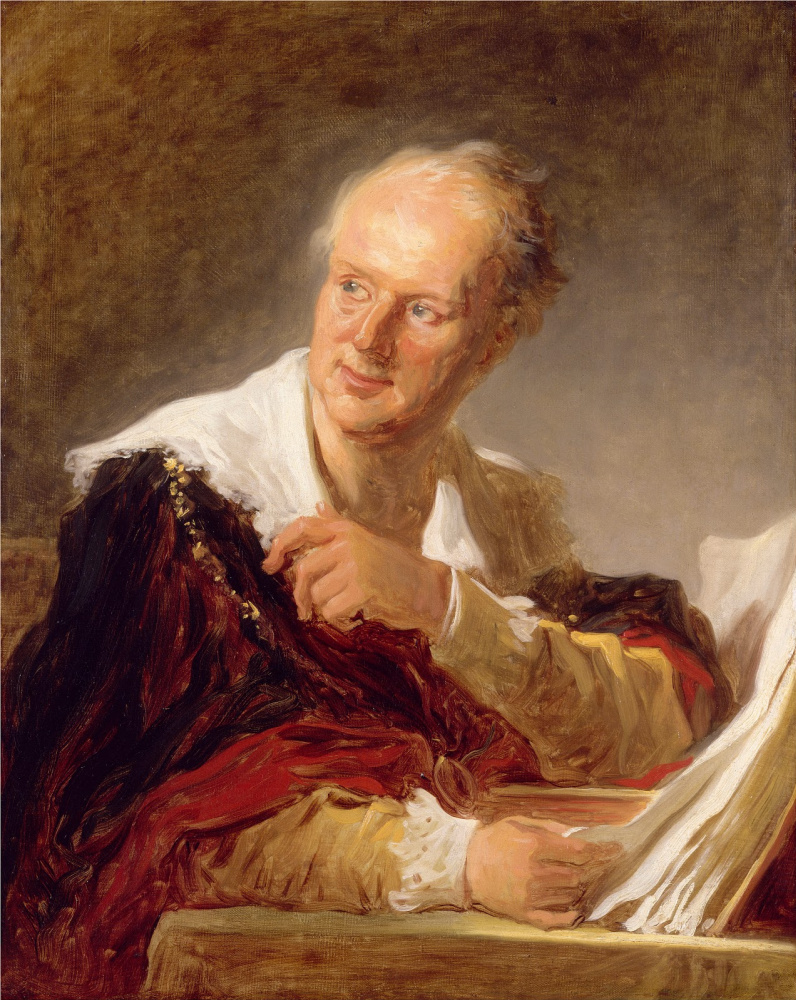 Jean-Honore Fragonard. Portrait of a man (according to one version - Denis Diderot)