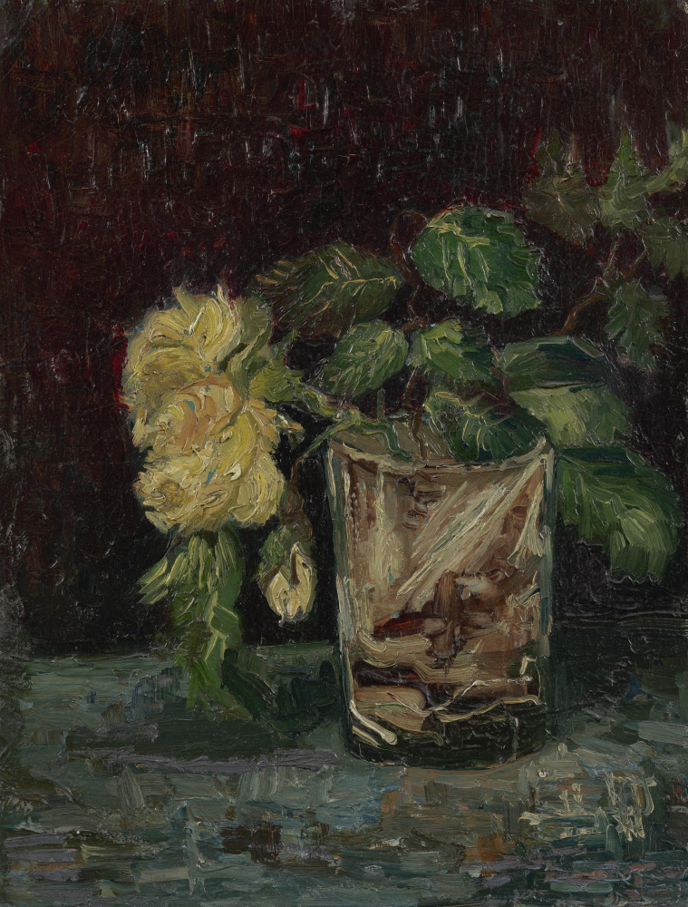 Vincent van Gogh. Glass with yellow roses