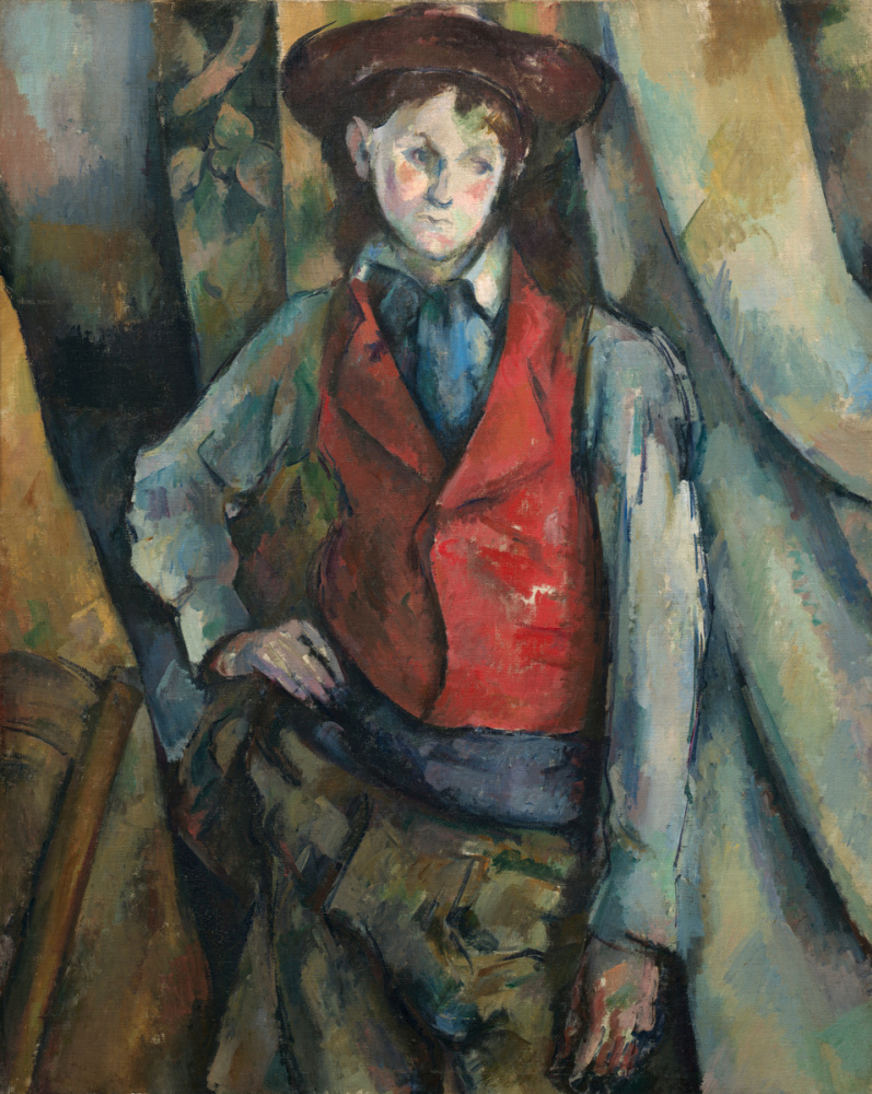 Paul Cezanne. Boy in a red waistcoat