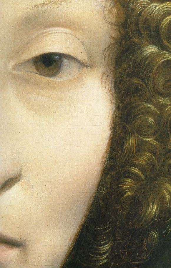 Leonardo da Vinci. Portrait of Ginevra benci a (fragment)