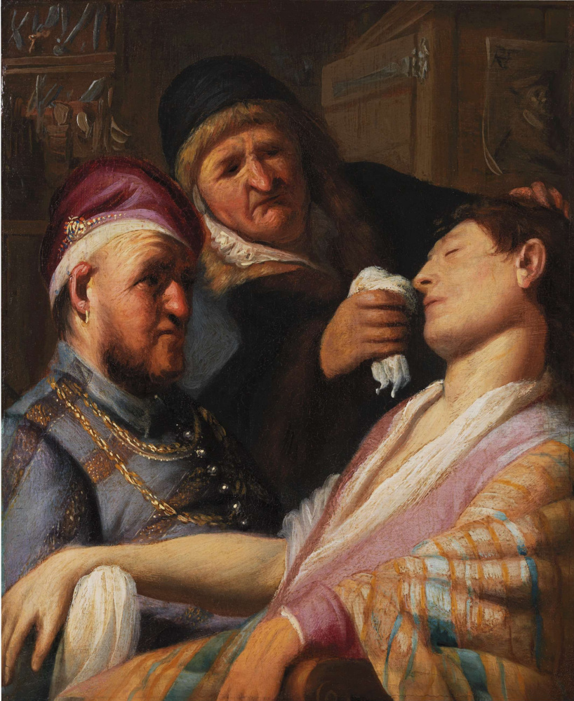 Rembrandt Harmenszoon van Rijn. Bewusstloser Patient (Geruchssinn)