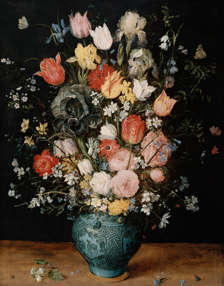 Jan Bruegel The Elder. Букет цветов в голубой вазе