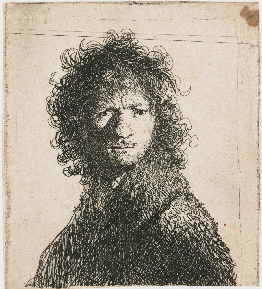 Rembrandt Harmenszoon van Rijn. Self portrait frowning