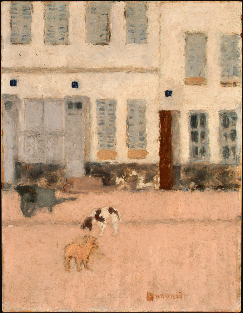 Pierre Bonnard. Deserted street and dog