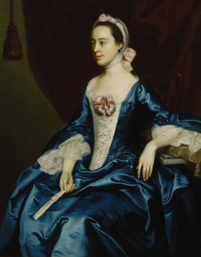 John Singleton Copley. Portrait of a lady in a blue dress