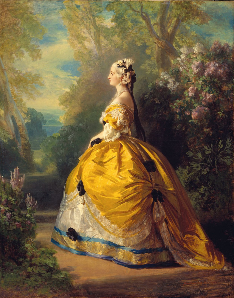 Franz Xaver Winterhalter. Empress Eugenie (Eugenie de Montijo) in the dress of the XVIII century