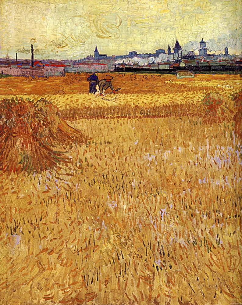 Vincent van Gogh. Arles: view from the wheat fields