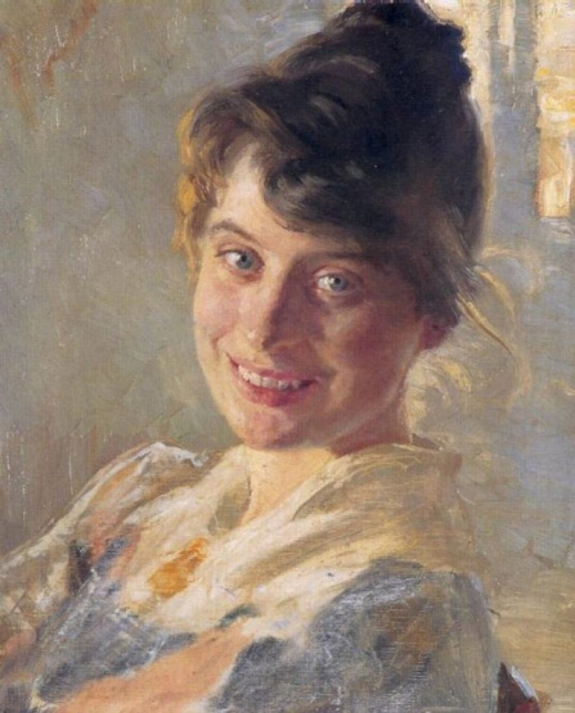Peder Severin Krøyer. Portrait of the artist's wife Marie