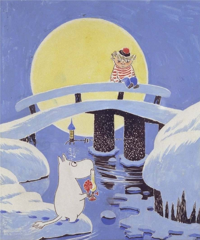 Tove Jansson. Cover for the book "Magic Winter" by T. Jansson