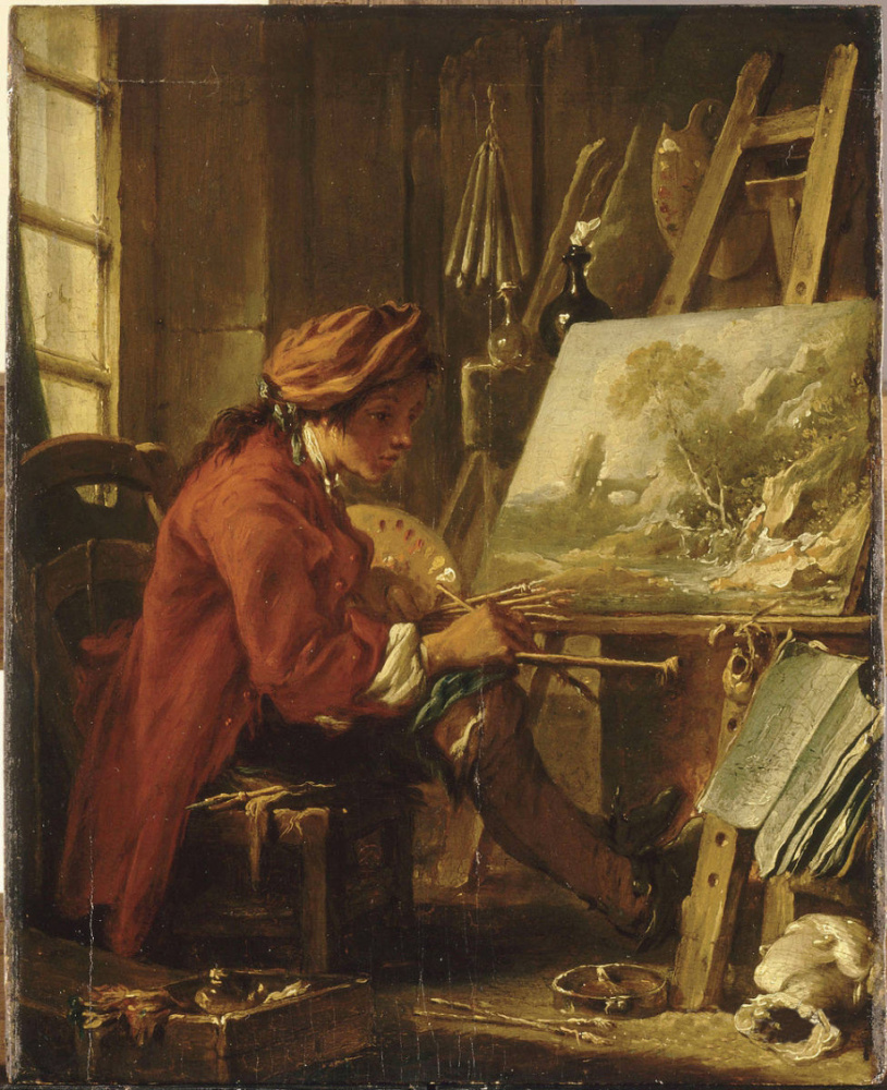 Francois Boucher. The artist in his Studio