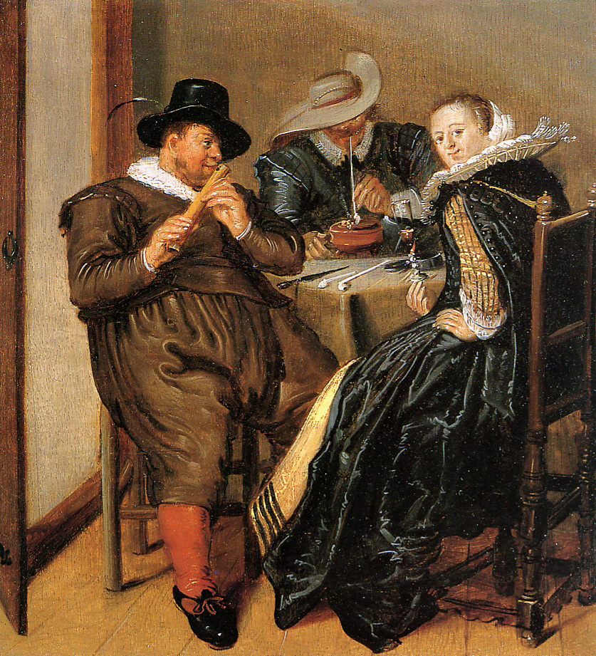 Dirk Huls. Merry company with a player on the flute