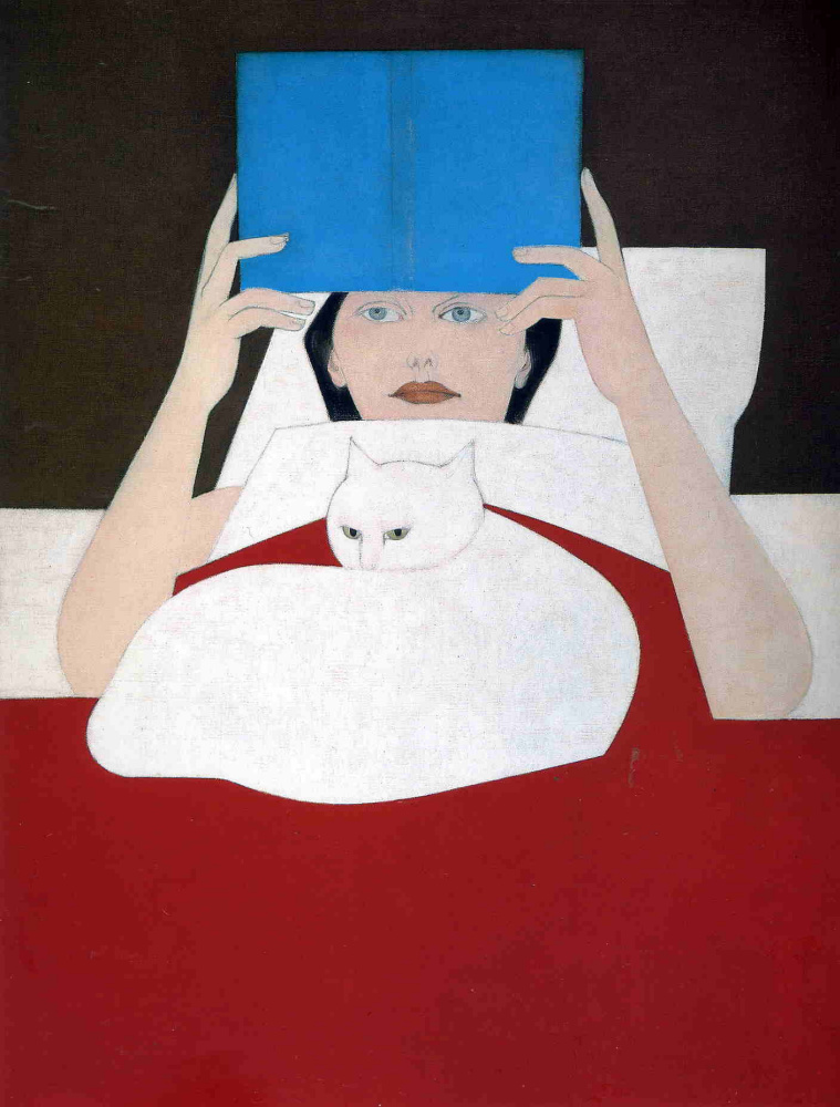 Will Barnet. Blue book and the black cat