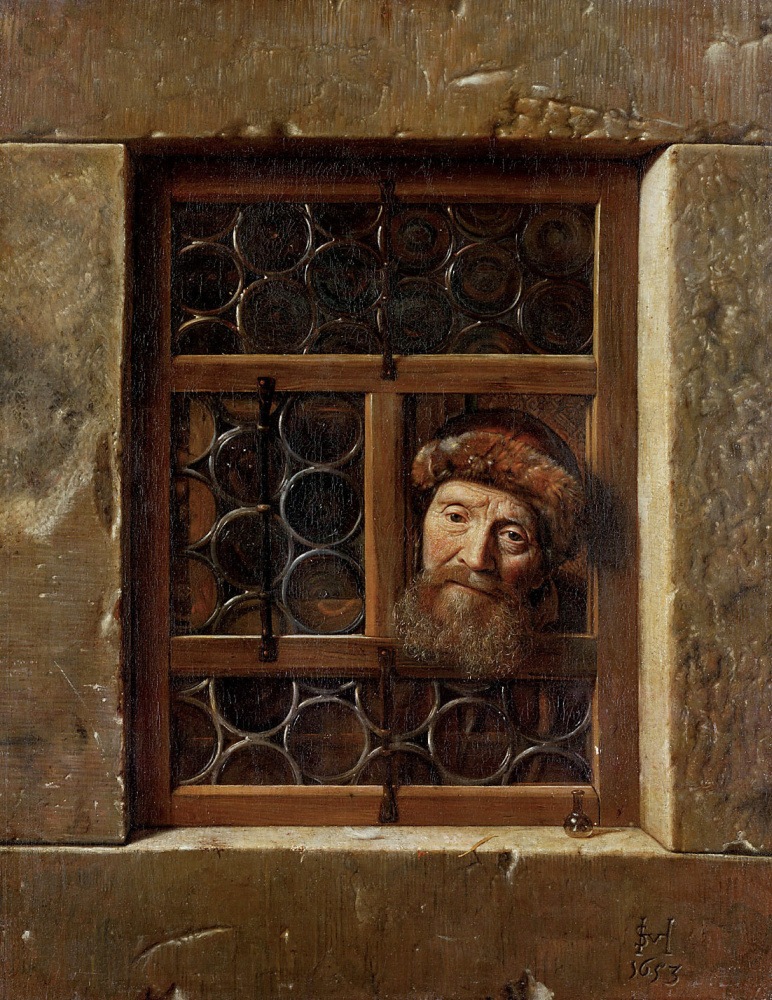 Samuel van Hogstraaten. Uomo anziano nella finestra