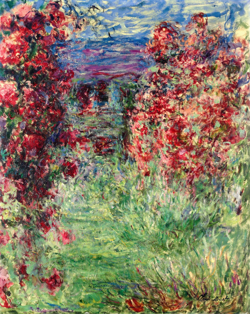 Claude Monet. The house among the roses