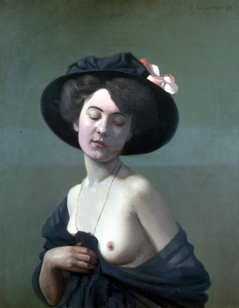 Felix Vallotton. Woman in black hat