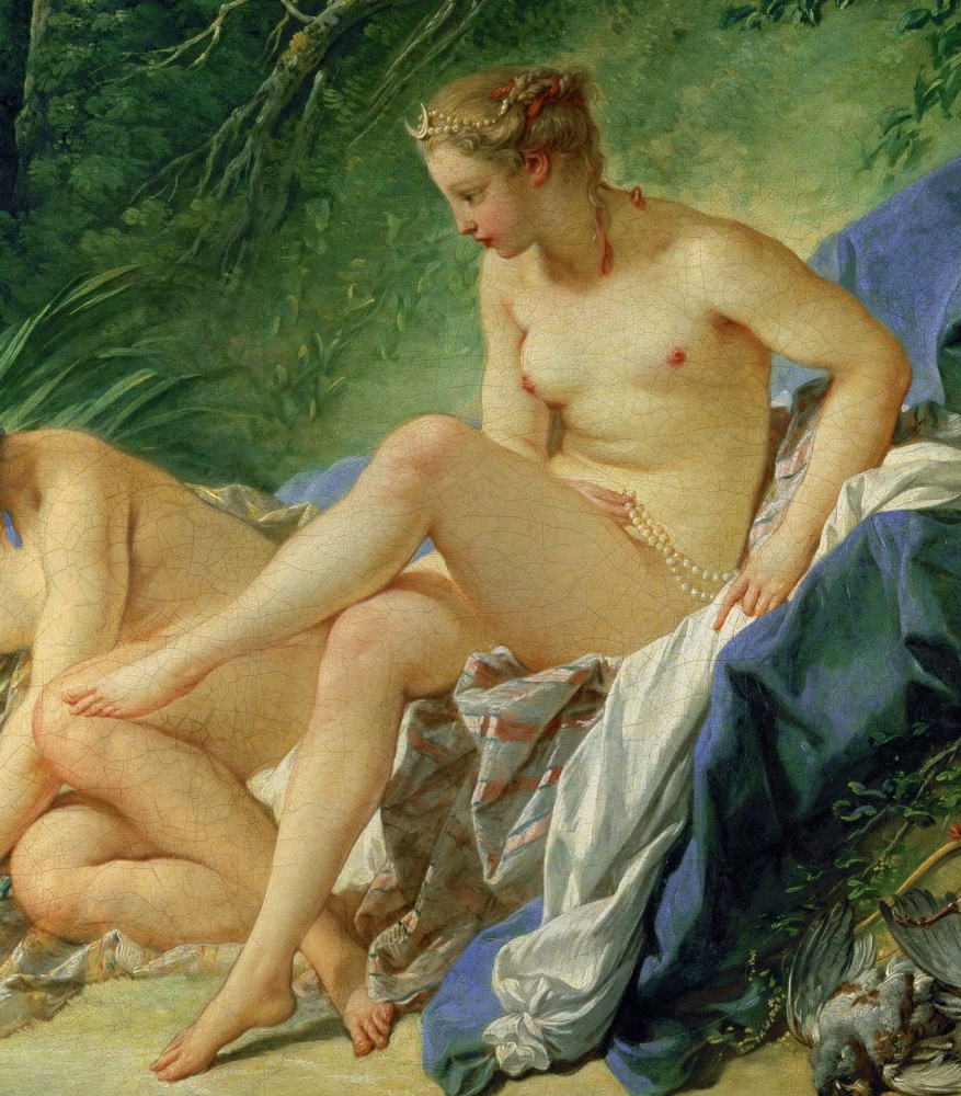 Francois Boucher. Diana after bathing (fragment)