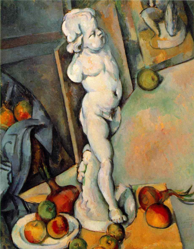 Paul Cezanne. Bodegón con un cupido de yeso.