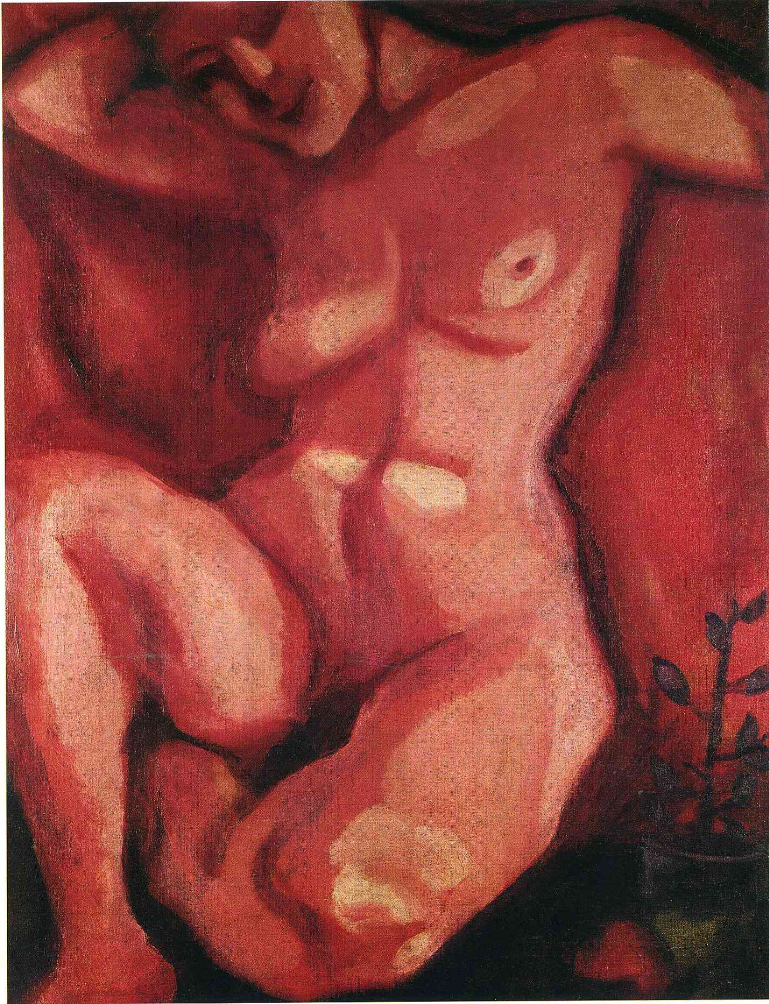 Seated Nude redhead woman, 1908, 70×90 cm by Marc Chagall: History,  Analysis & Facts | Arthive