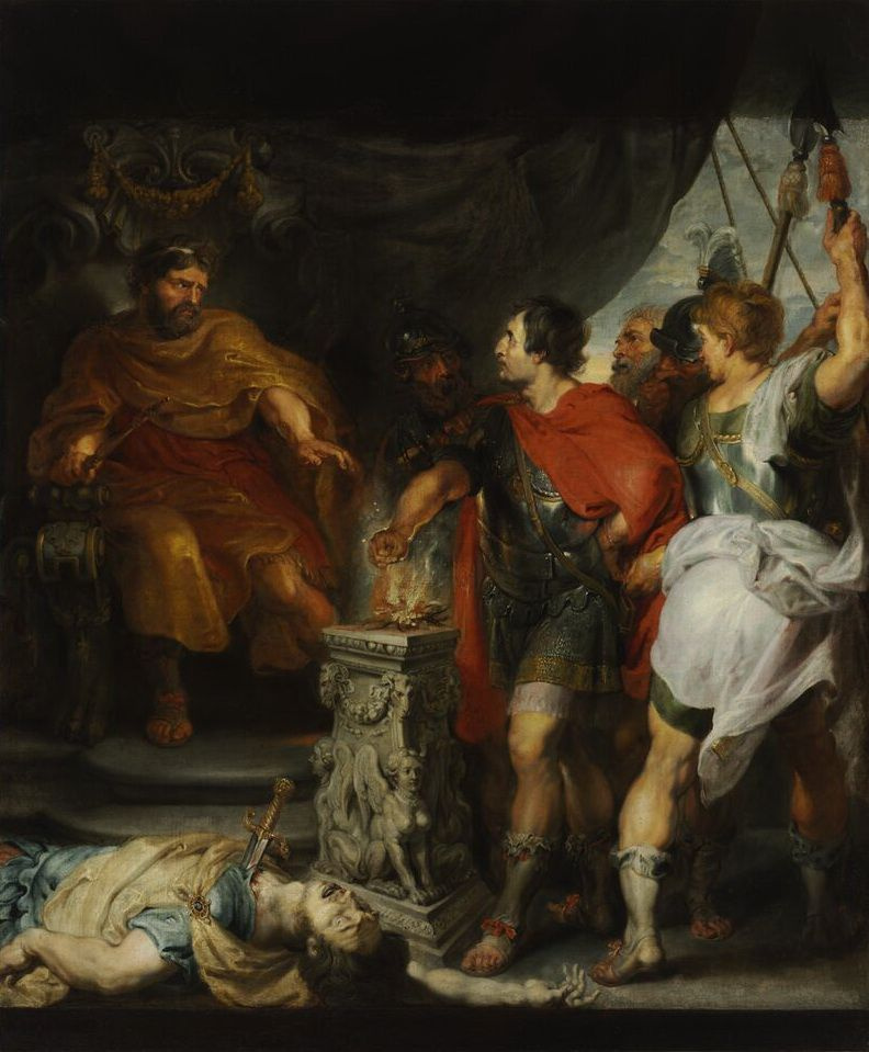 Rubens Van Dyck. Muzio Scaevola davanti al re Porsen