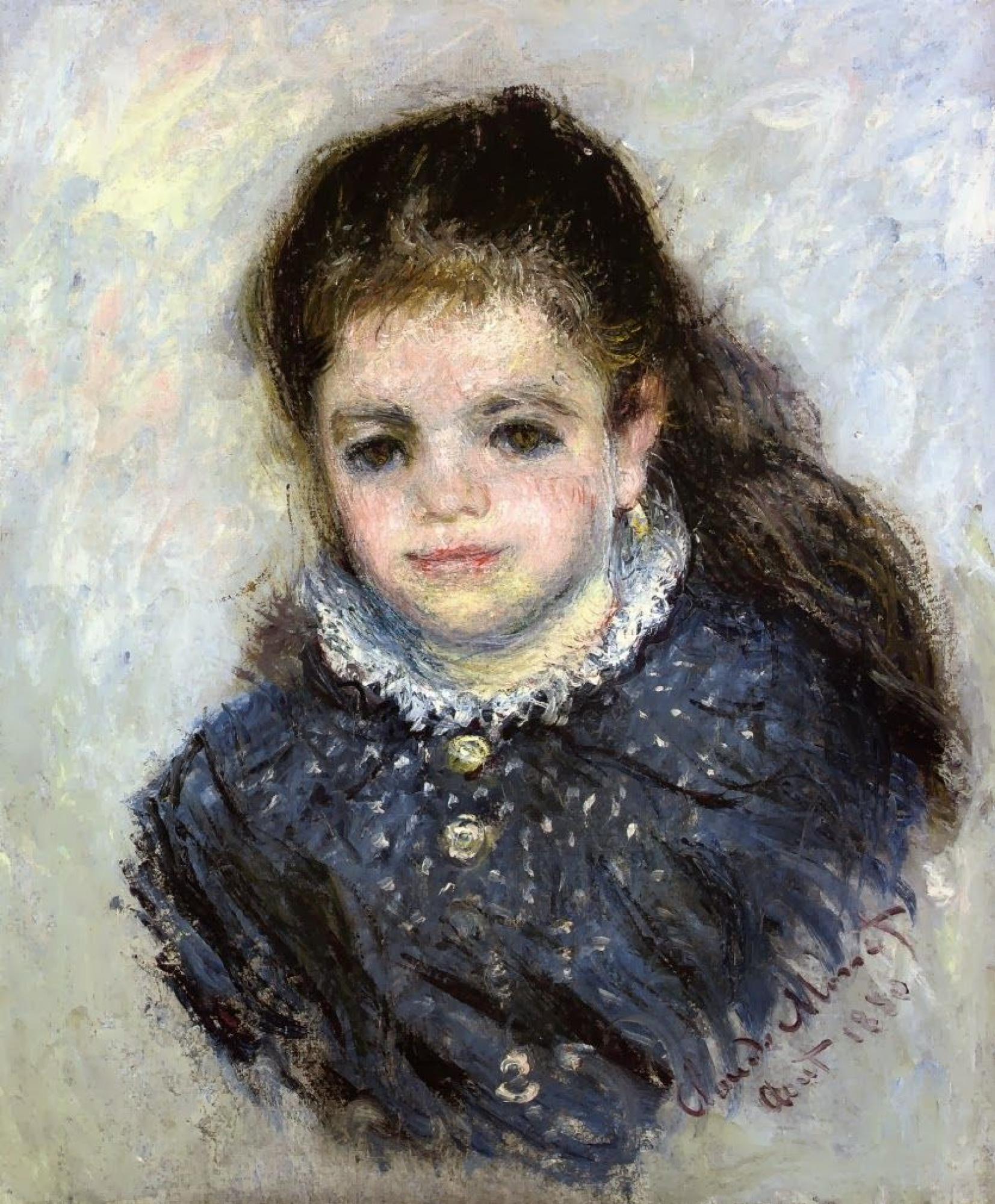 Claude Monet 珍妮瑟沃特的肖像, 1880, 38×46 厘米：作品描述| Arthive