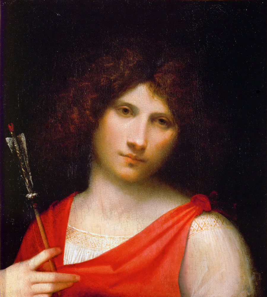 Giorgione. Giovane uomo con una freccia