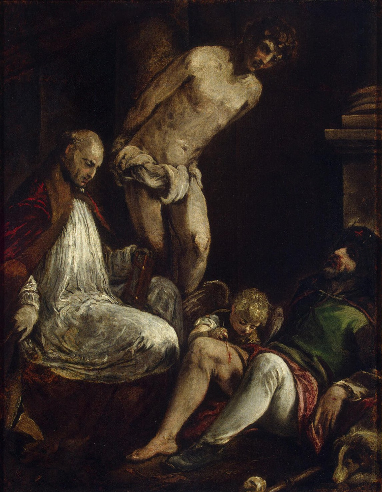 Jacopo da Ponte Bassano. Saints Fabian, Sébastien et Roch