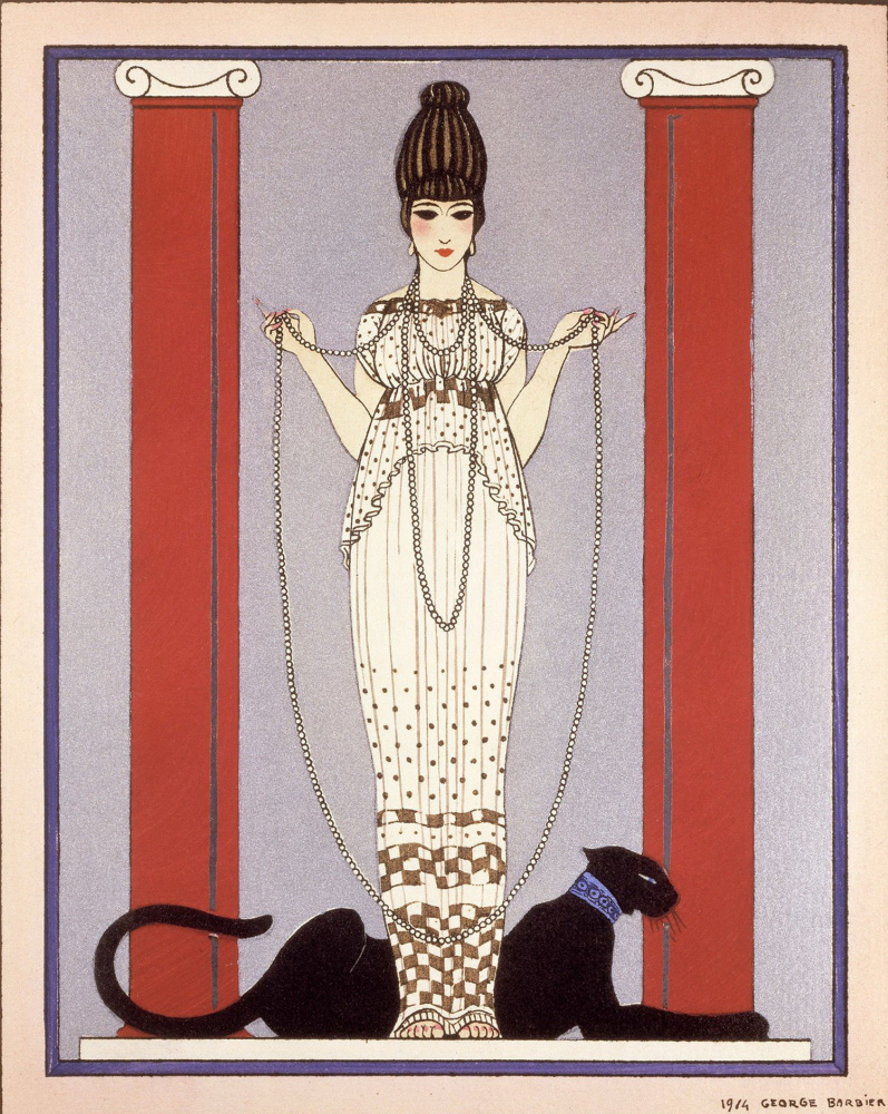 Georges Barbier. Dama con pantera