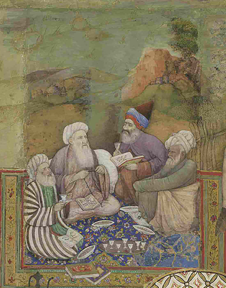 Unknown artist. Quattro mullah (Frammento di pannelli dipinti Миллионзиммера)