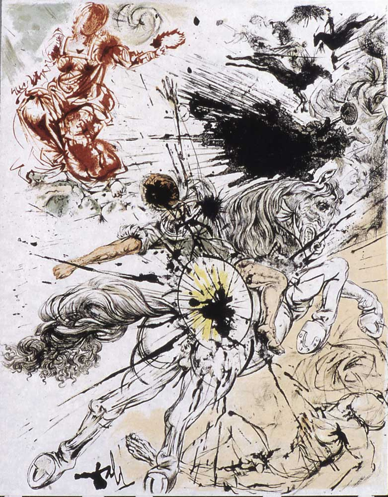 Salvador Dali. The vision of Dulcinea (illustration for the novel "don Quixote")
