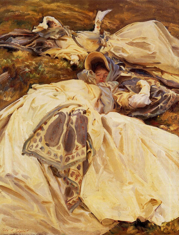 John Singer Sargent. Two girls in white dresses