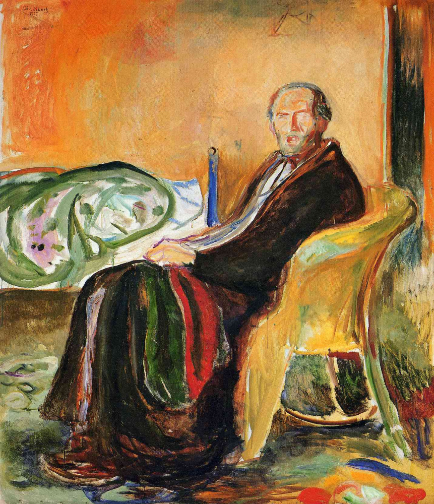 Edward Munch. Self-portrait after Spanish influenza