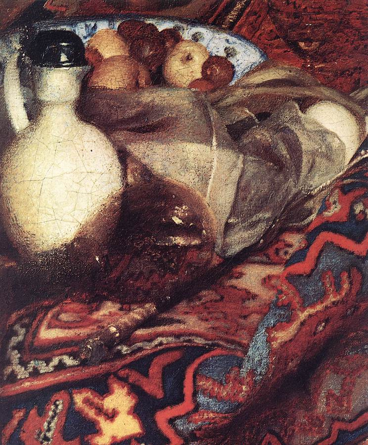 Jan Vermeer. The sleeping girl. Fragment