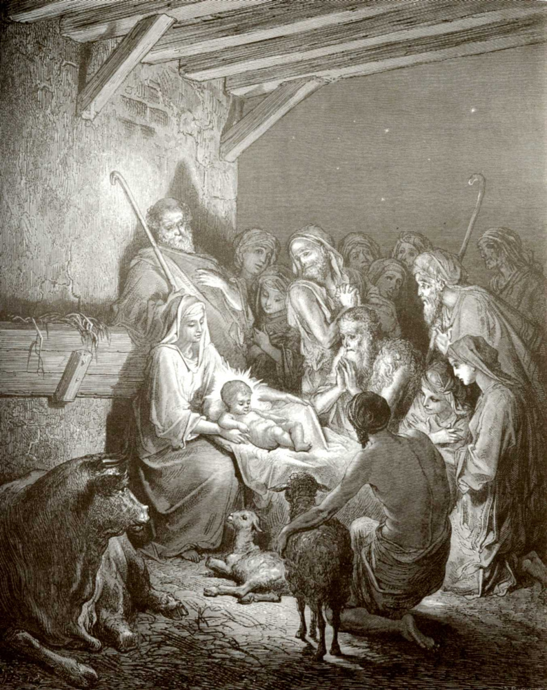 Paul Gustave Dore. Bible Illustration: Christmas