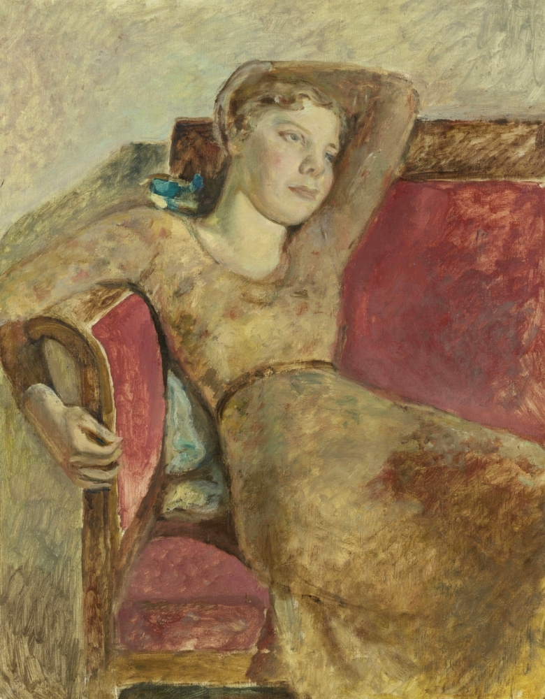 Balthus（Balthasar Klossovsky de Rola）. Seated Girl (Portrait of Antoinette)