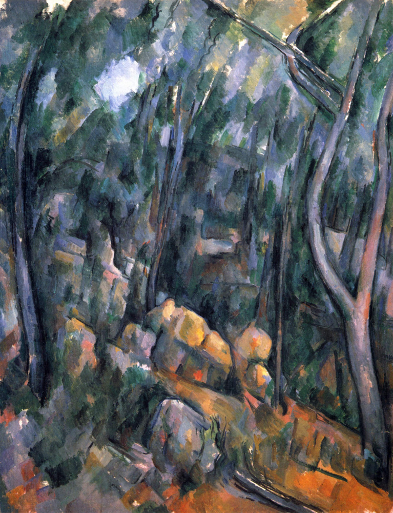 Paul Cezanne. Forest near the rocky caves above the Black castle
