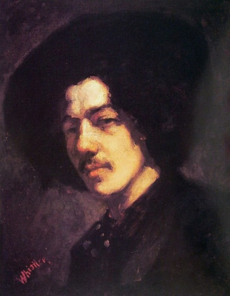 James Abbot McNeill Whistler. Portrait of Whistler in the hat