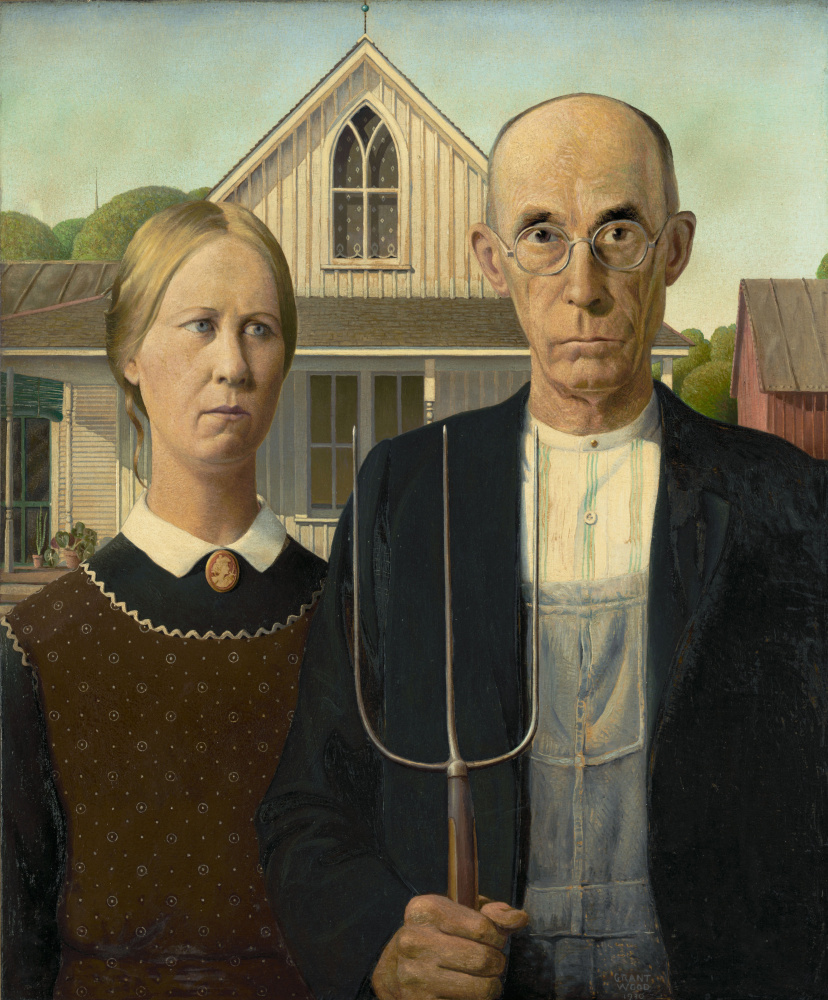 Grant Wood. American Gothic