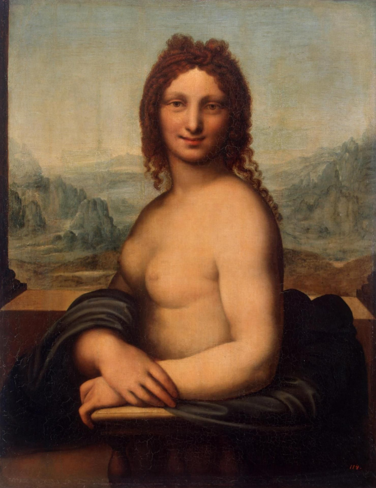 Шедевры  неизвестных художников. Обнаженная женщина ("Донна Нуда"). Школа Леонардо да Винчи